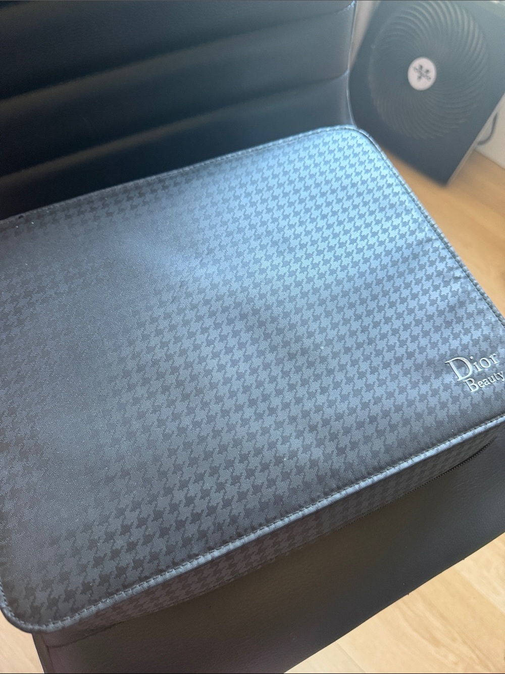 Dior Beauty Black Houndstooth Cosmetic Case